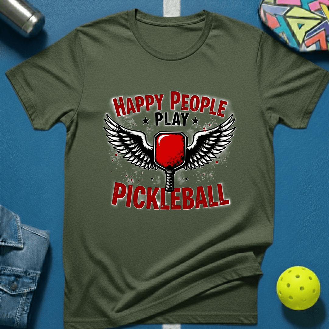 Happy People Play Pickleball T-Shirt