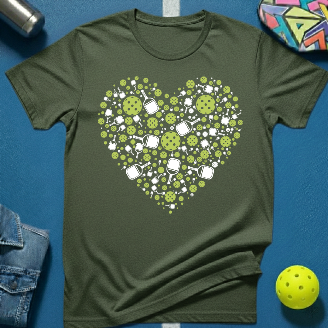 Pickleball Heart T-Shirt
