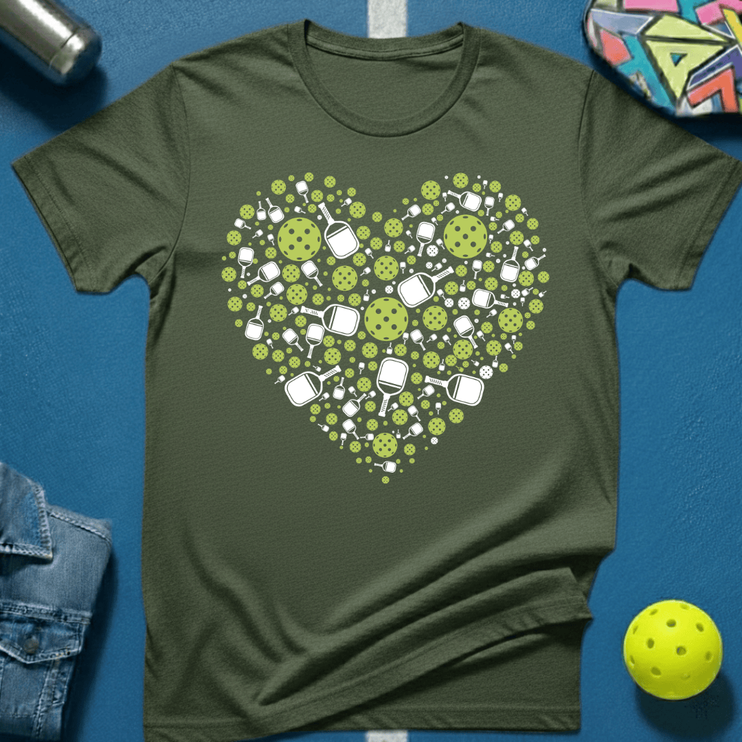 Pickleball Heart T-Shirt
