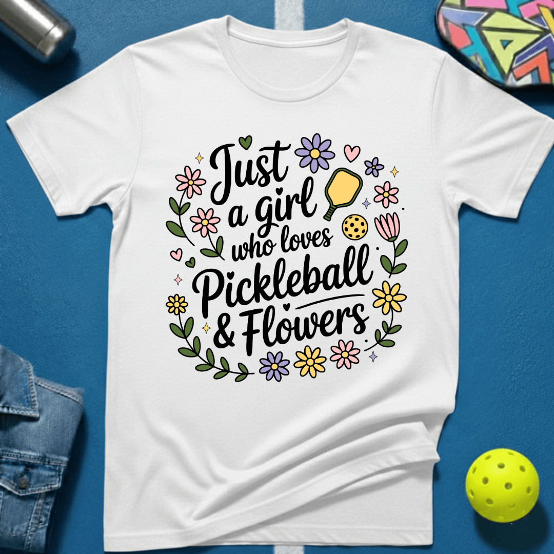 Pickleball & Flowers T-Shirt