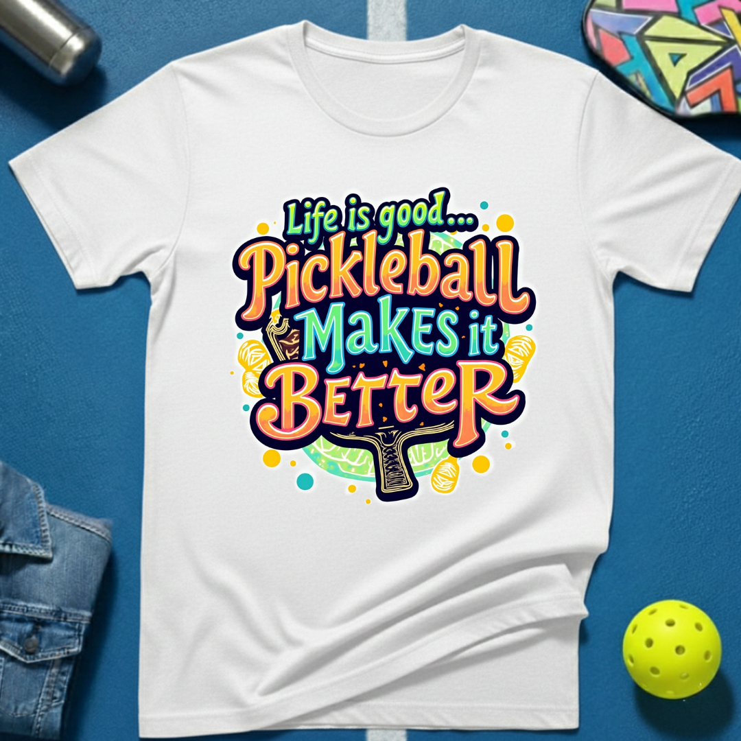 Life is Good... Pickleball Makes it Better T-Shirt