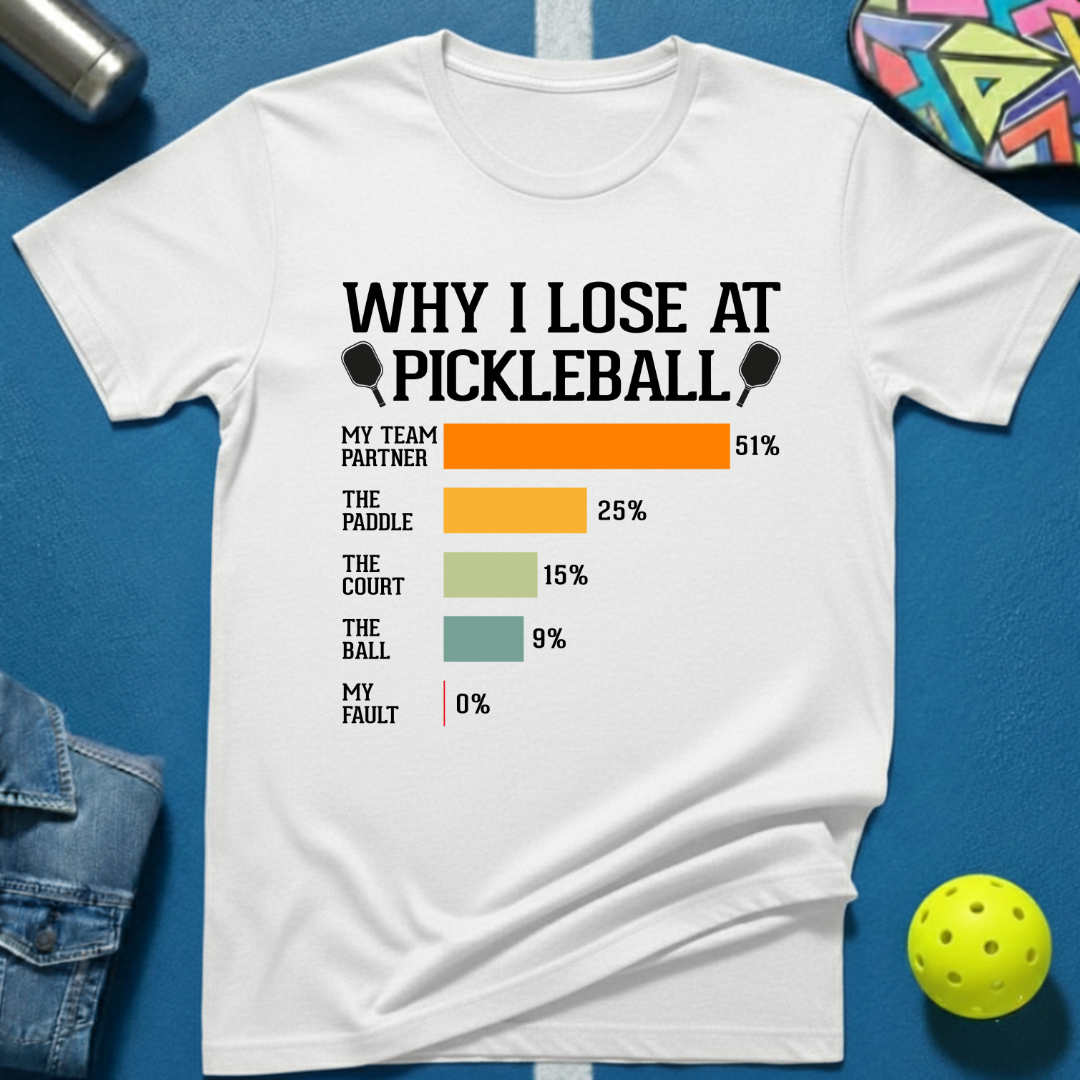Why I Lose At Pickleball T-Shirt