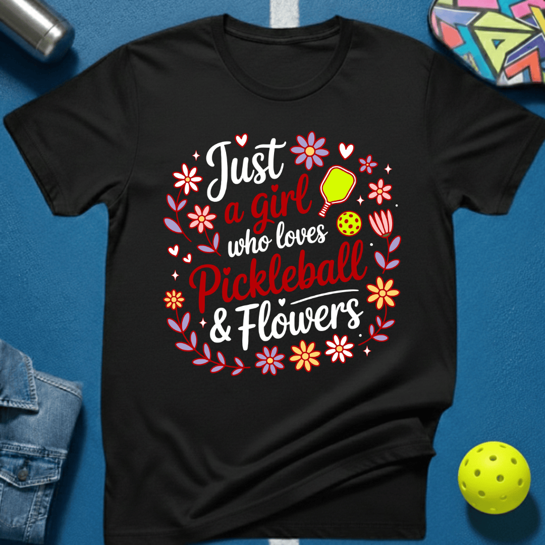 Pickleball & Flowers T-Shirt
