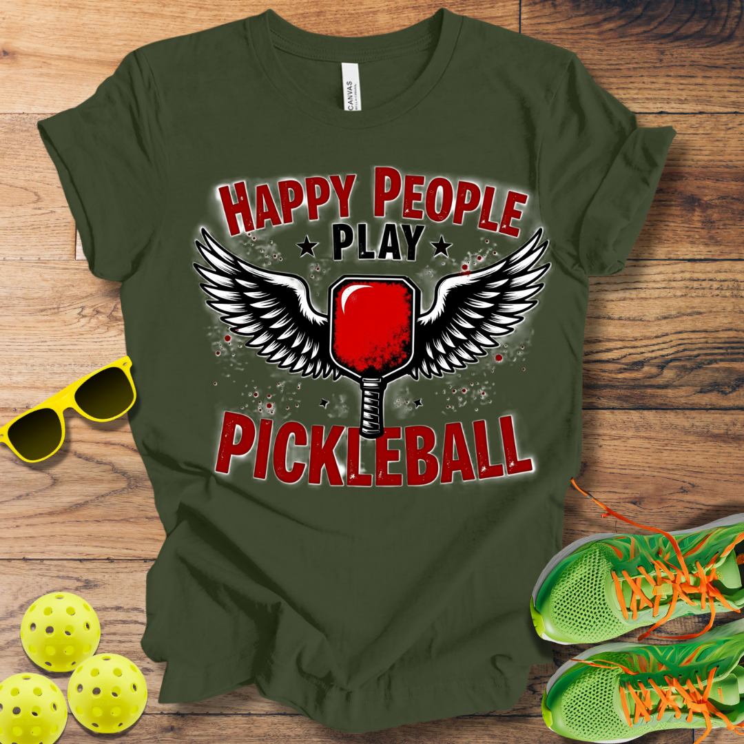 Happy People Play Pickleball T-Shirt