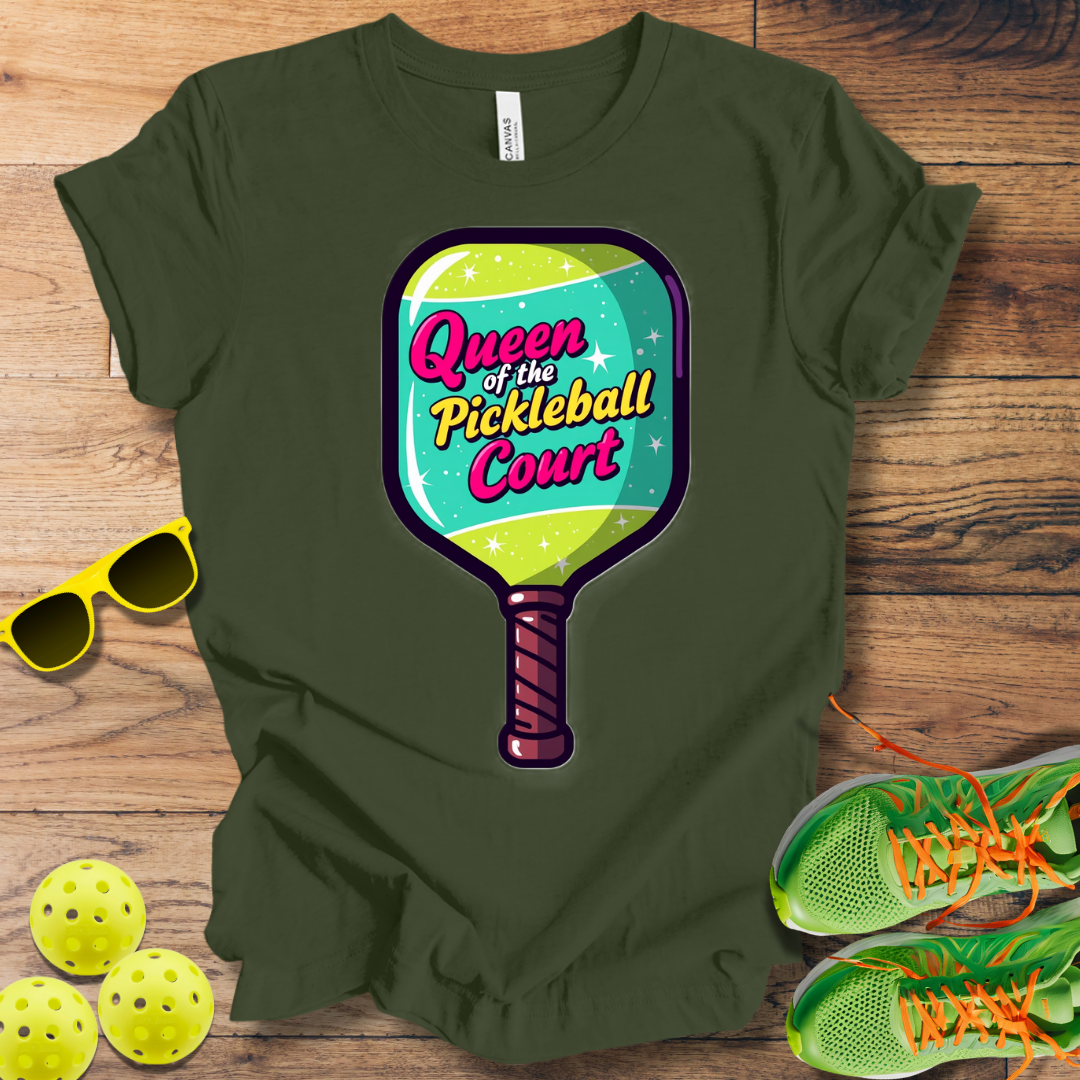 Queen of the Pickleball Court T-Shirt