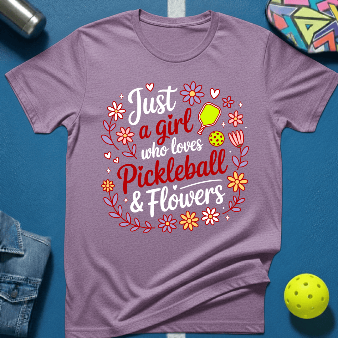 Pickleball & Flowers T-Shirt