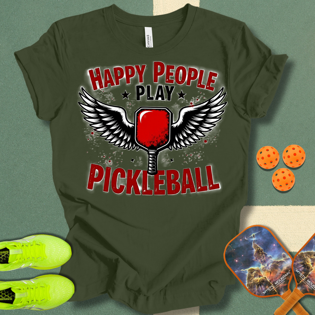 Happy People Play Pickleball T-Shirt