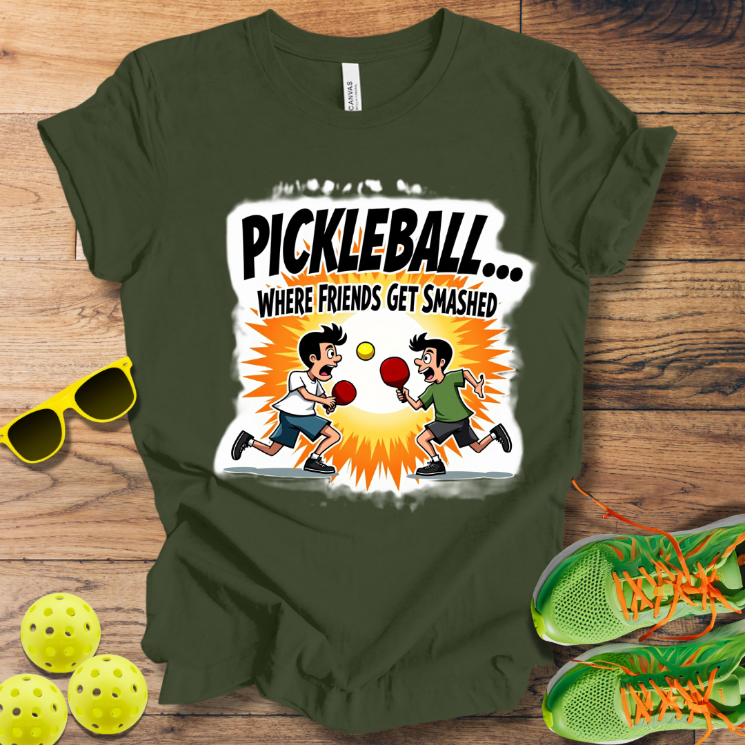 Pickleball... Where Friends Get Smashed T-Shirt