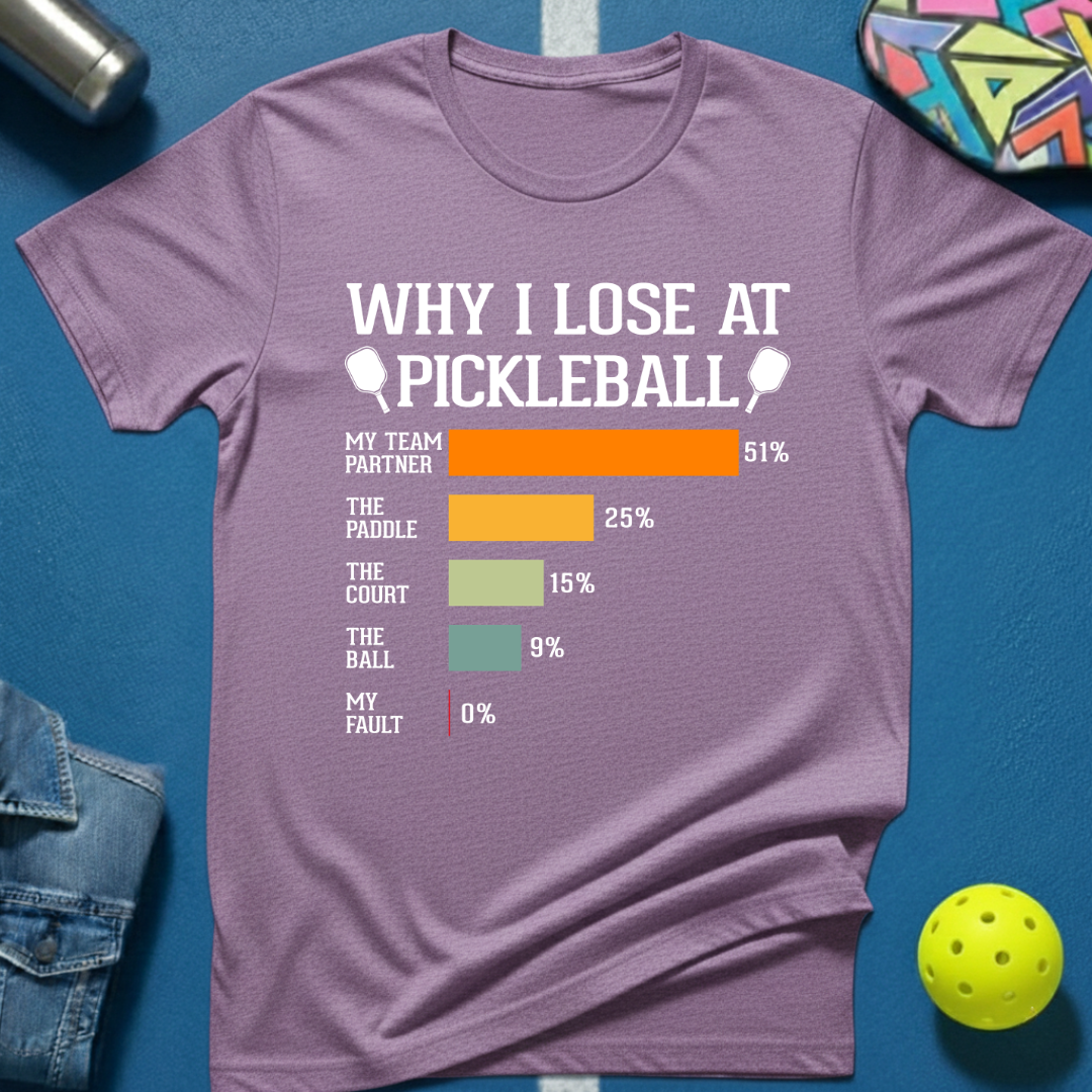 Why I Lose At Pickleball T-Shirt