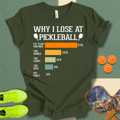 Why I Lose At Pickleball T-Shirt (Copy)