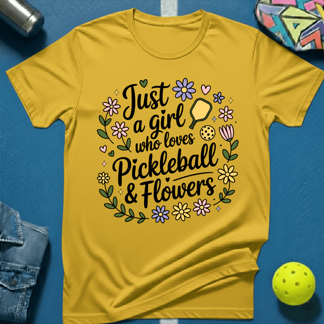 Pickleball & Flowers T-Shirt