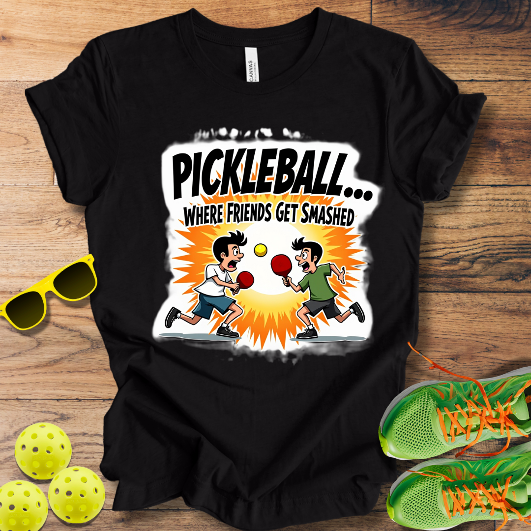 Pickleball... Where Friends Get Smashed T-Shirt